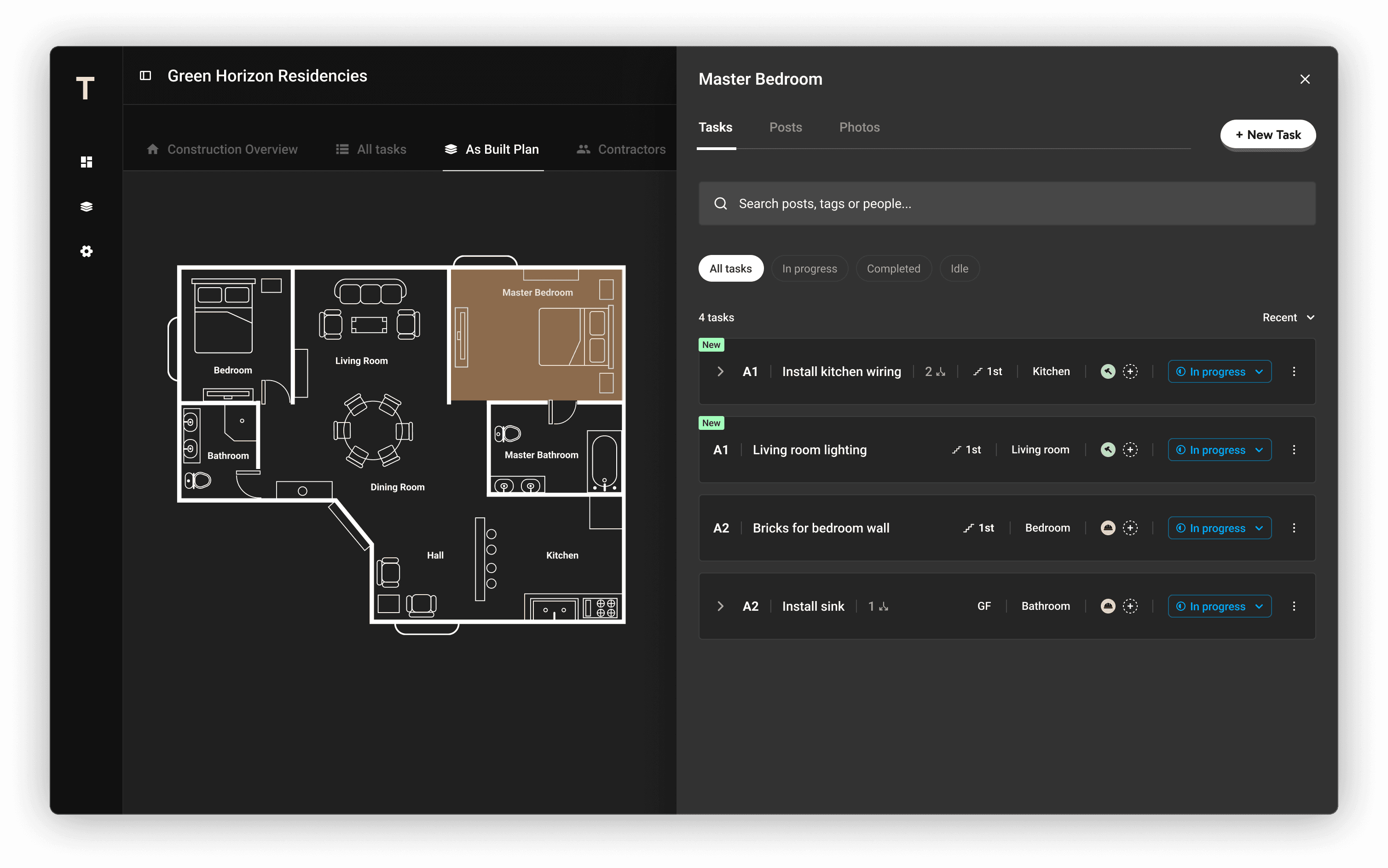 Tild build plan interface